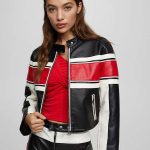 Women's Cropped Leather Biker Jacket