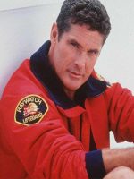 David Hasselhoff Baywatch Red Bomber Jacket - Image 2
