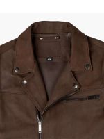 Mens Leather Motorcycle Jacket - Image 7