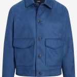 Men's Blue Suede Jacket