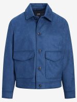 Men's Blue Suede Jacket